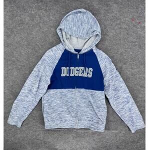 Dodgers New Era Zip up Hoodie Women Blue & White MLB Los Angeles Large